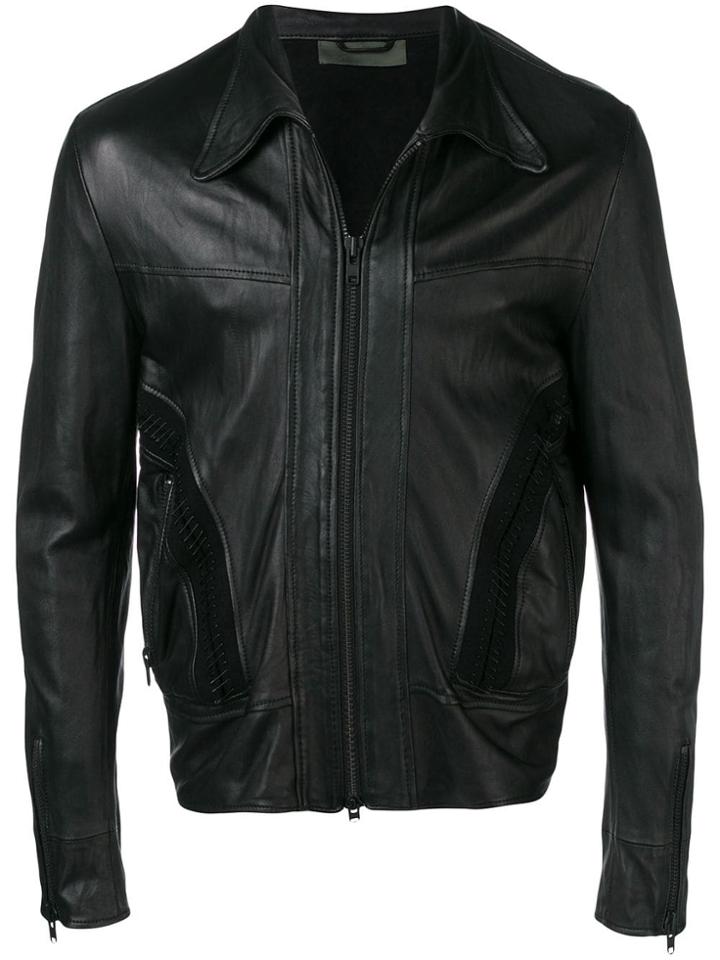 Di Liborio Zip-up Leather Jacket - Black