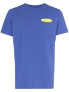 Off-white Logo Print Short-sleeved Cotton T-shirt - Blue