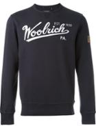 Woolrich Printed Logo Sweatshirt, Men's, Size: Xxl, Blue, Cotton