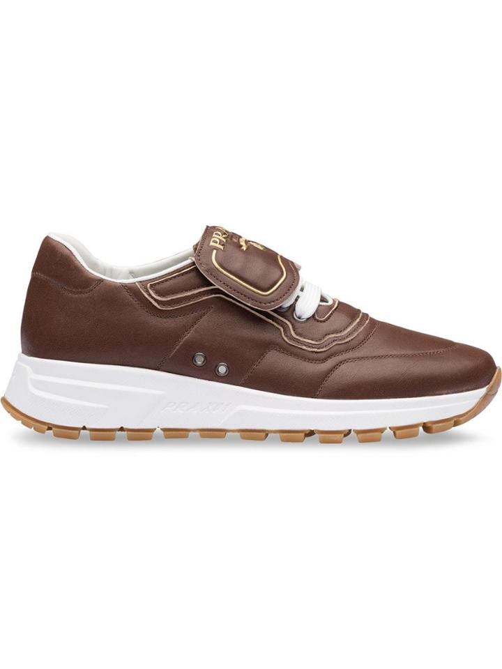 Prada Leather Sneakers - Brown