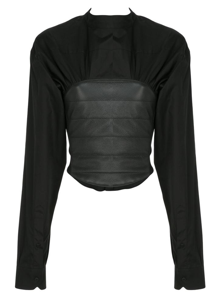 Marine Serre Bustier Shirt - Black