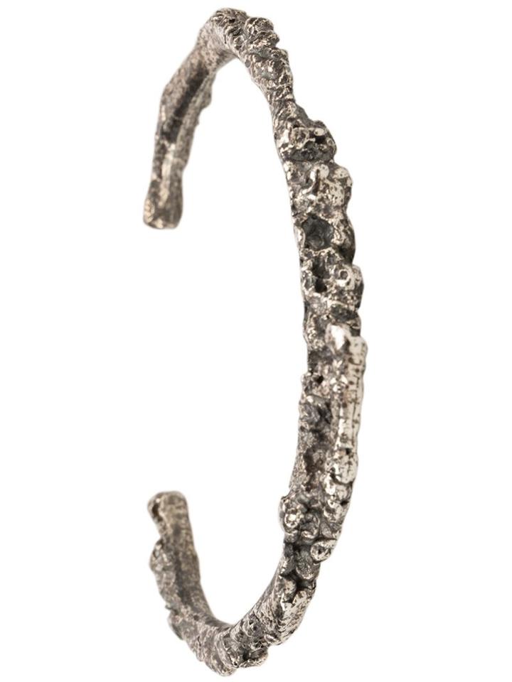 Tobias Wistisen Textured Cuff Bracelet, Adult Unisex, Size: Medium, Metallic