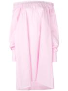 Oversized Off-the-shoulder Blouse - Women - Cotton - Xs, Pink/purple, Cotton, Marques'almeida