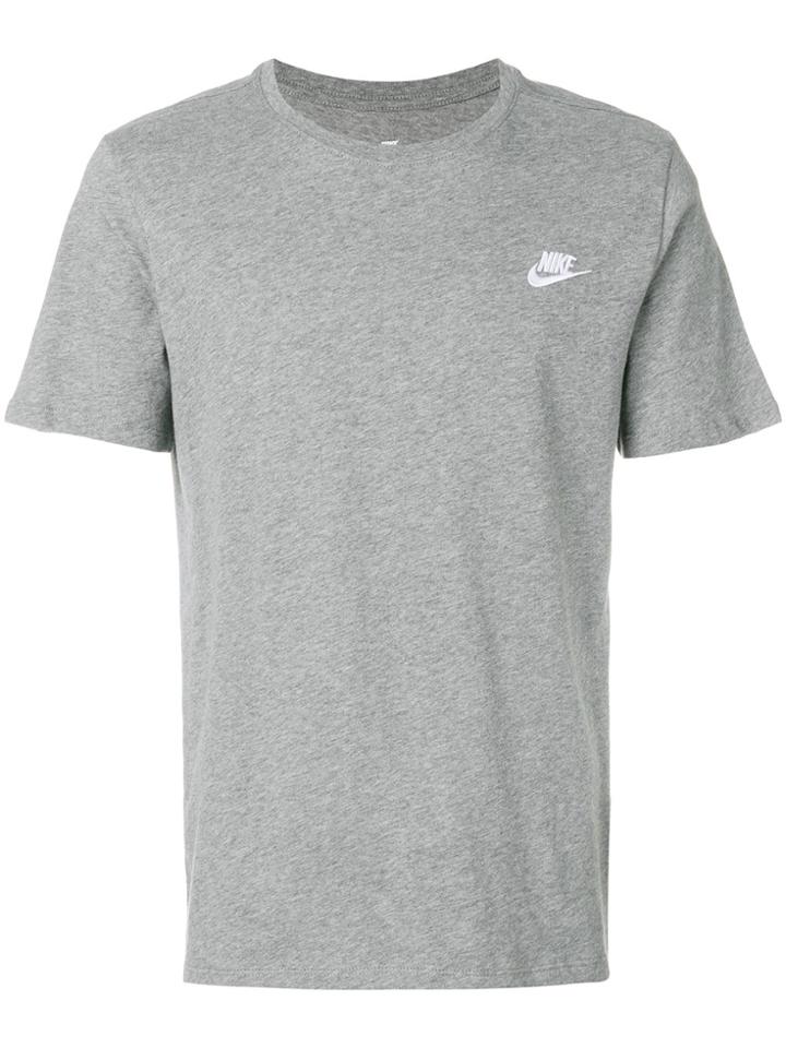 Nike Logo Embroidered T-shirt - Grey