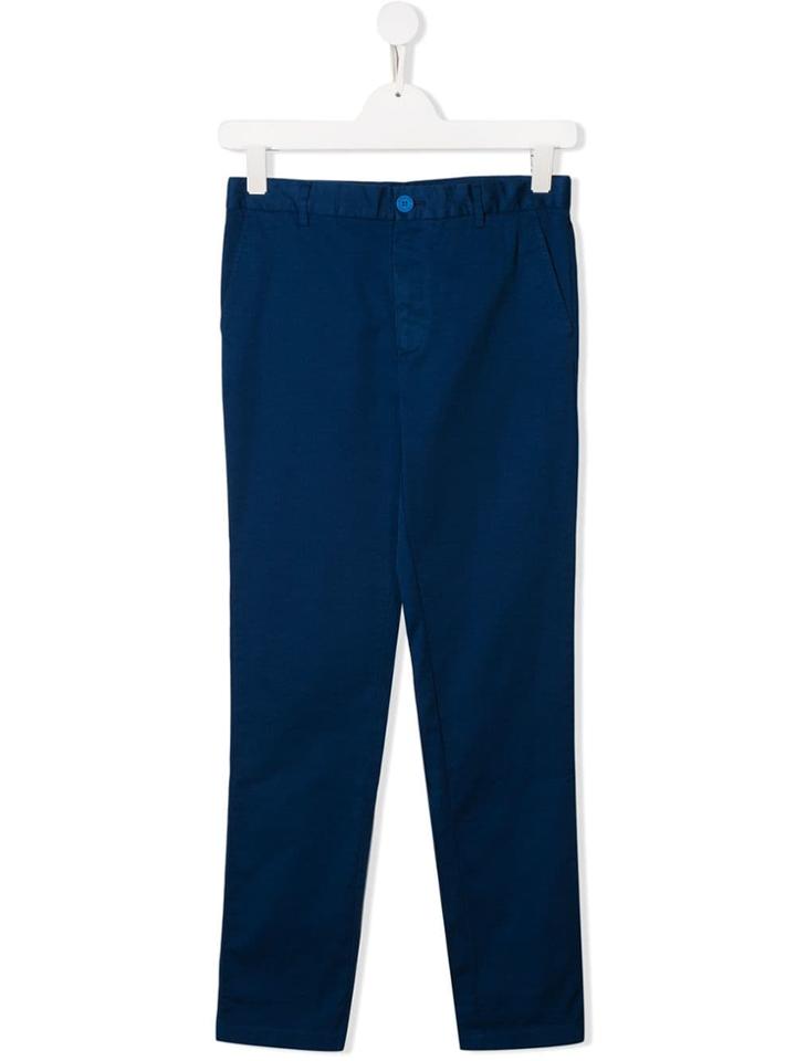 Burberry Kids Teen Cotton Chinos - Blue