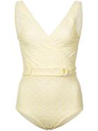 Lisa Marie Fernandez Belted Swimsuit - Yellow & Orange