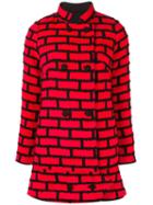 Ultràchic Double Breasted Coat, Women's, Size: 42, Red, Polyester/viscose
