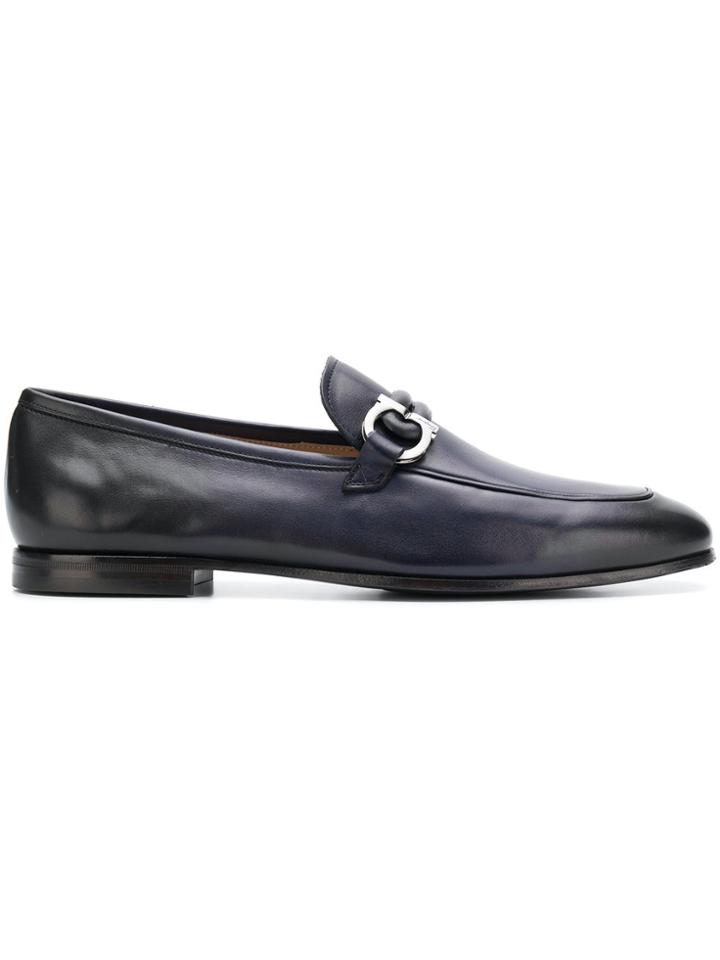 Salvatore Ferragamo Gancini Moccasin Loafers - Blue