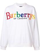 Burberry Logo Printed Sweatshirt - White