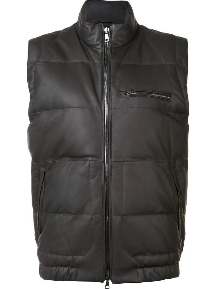 Vince Down-filled Gilet, Men's, Size: Medium, Brown, Lamb Skin