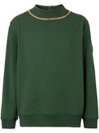 Burberry Chain Detail Cotton Sweatshirt - Green