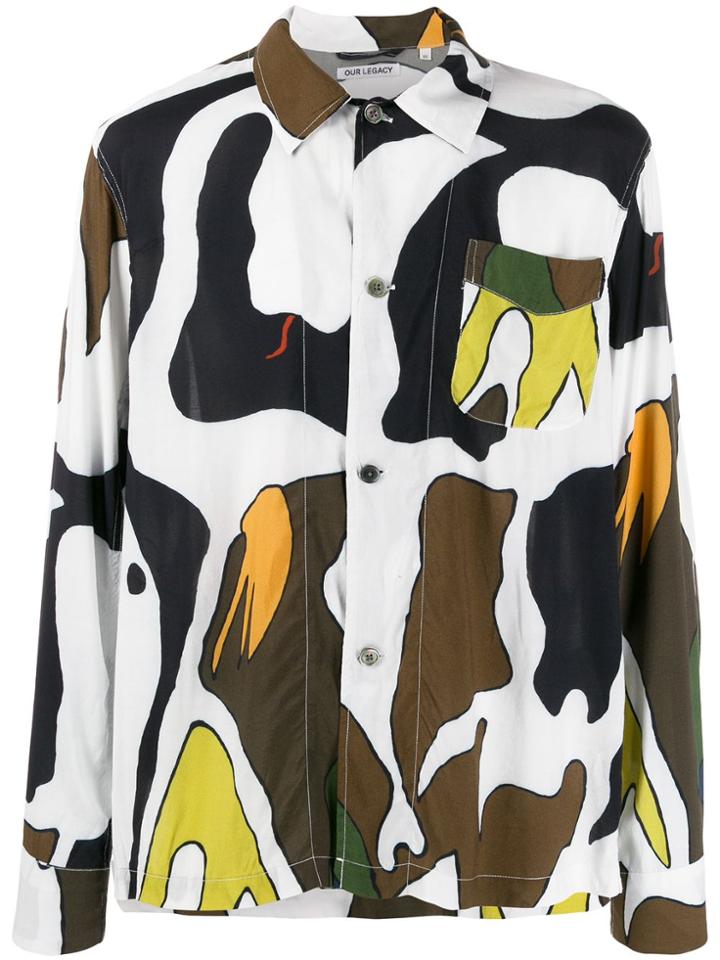 Our Legacy Abstract Print Shirt - White