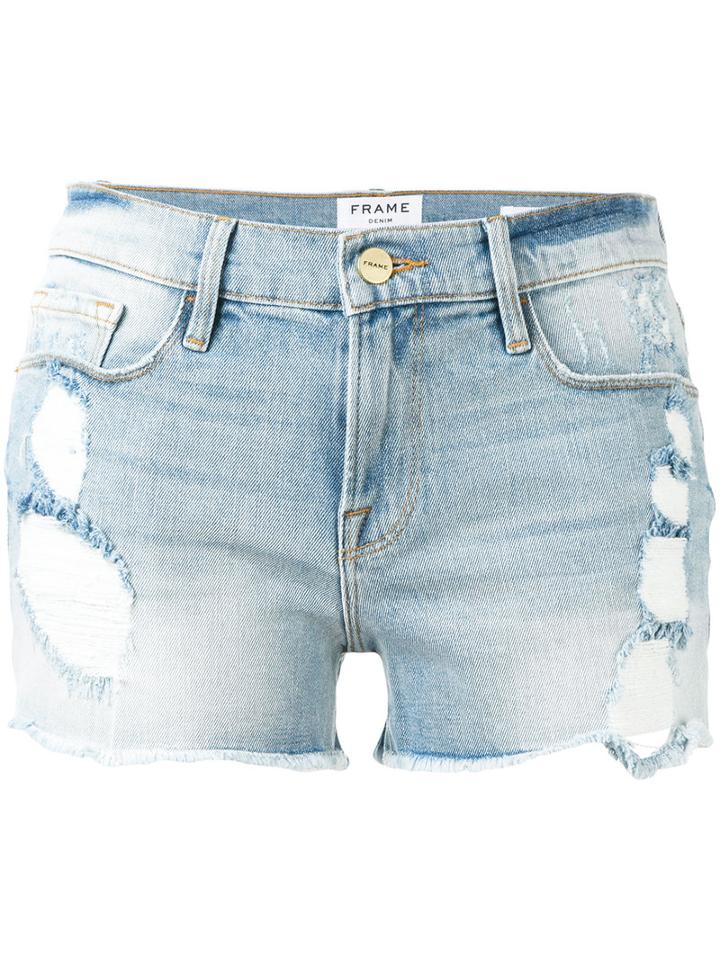 Frame Denim - Distressed Denim Jeans - Women - Cotton/spandex/elastane - 25, Blue, Cotton/spandex/elastane