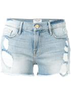 Frame Denim - Distressed Denim Jeans - Women - Cotton/spandex/elastane - 25, Blue, Cotton/spandex/elastane
