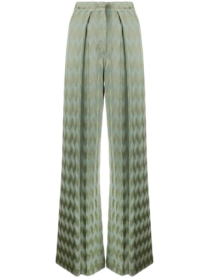Missoni Jacquard Effect Trousers - Green