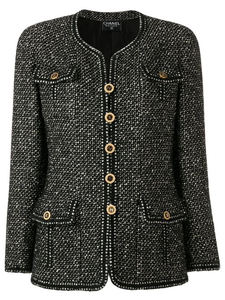 Chanel Pre-owned Patch Pocket Jacket - Black