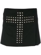 Comme Des Garçons Vintage Cross Stud Overlapping Shorts - Black