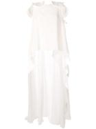 Azzi & Osta Frill Detail Cape Blouse - White