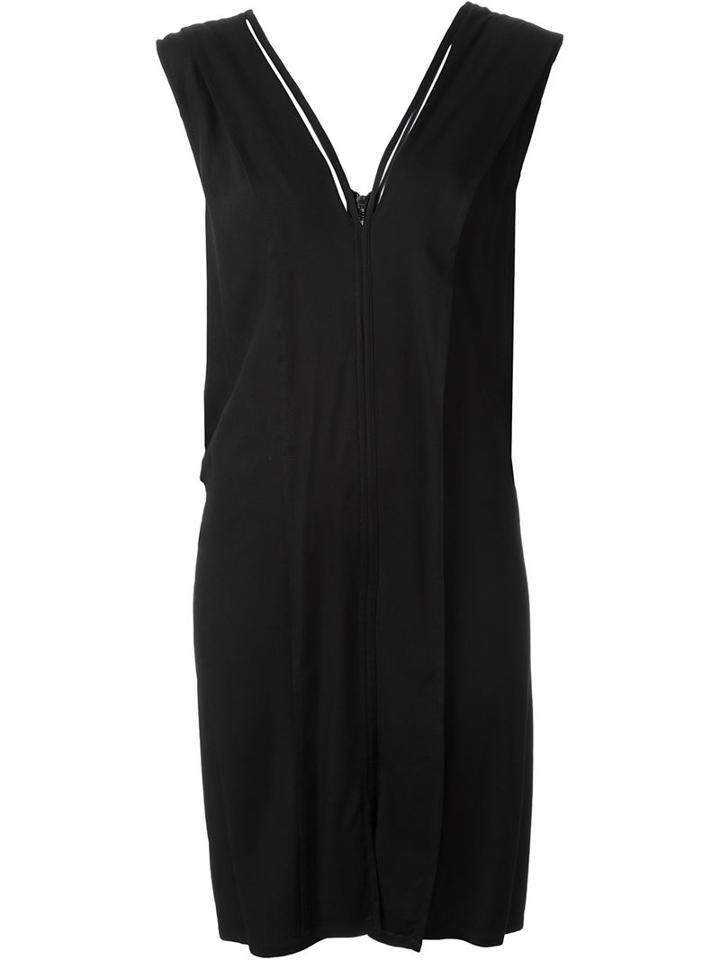 Ann Demeulemeester Back Zip Detail Dress, Women's, Size: 40, Black, Viscose