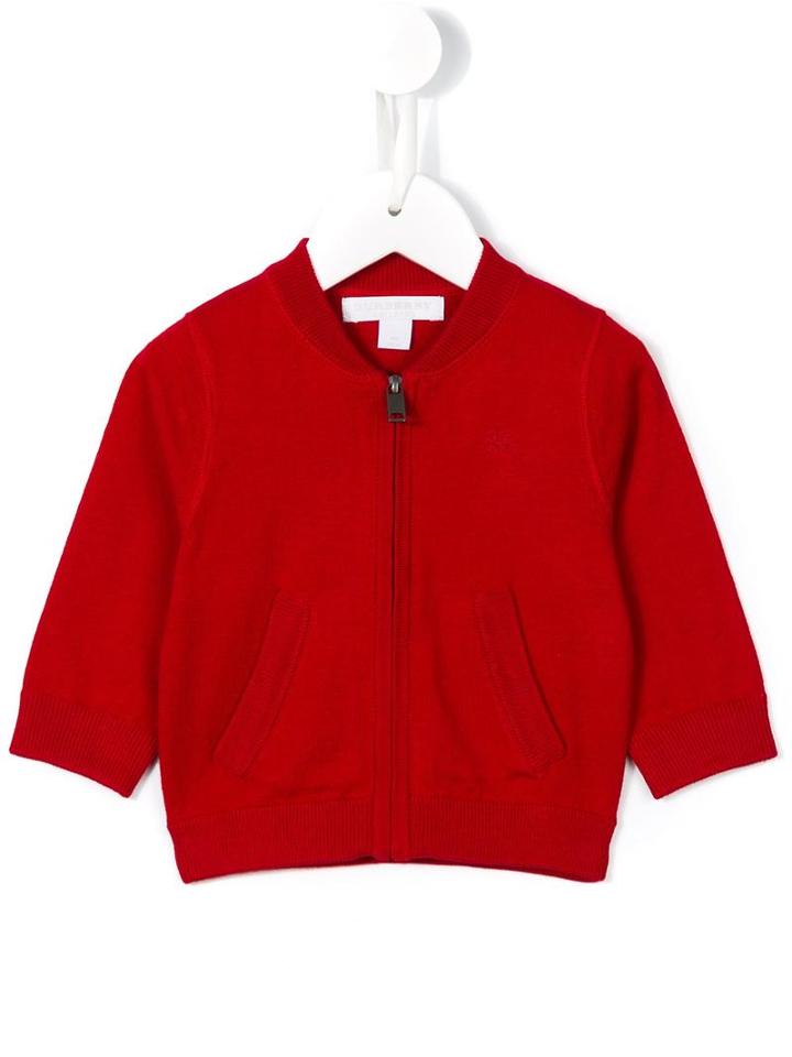 Burberry Kids Check Trim Cardigan, Infant Boy's, Size: 6 Mth, Red