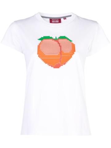 Mostly Heard Rarely Seen 8-bit Peach T-shirt - White