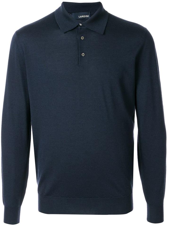 Lardini Fine Knit Polo Shirt - Blue