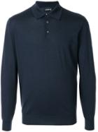 Lardini Fine Knit Polo Shirt - Blue