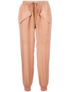 See By Chloé Drawstring Tapered Trousers - Pink & Purple