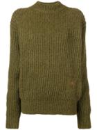 Victoria Beckham Elbow Patch Jumper - Green