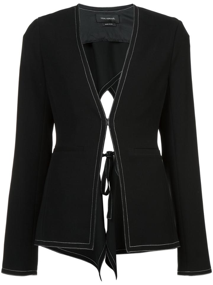 Yigal Azrouel Open Tie-back Jacket - Black
