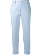 P.a.r.o.s.h. Tailored Trousers, Women's, Size: Medium, Blue, Cotton/spandex/elastane