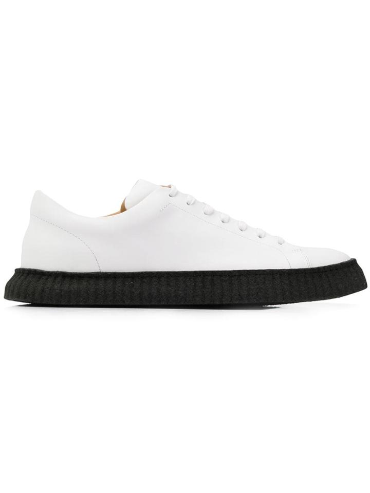 Jil Sander Low Top Trainers - White