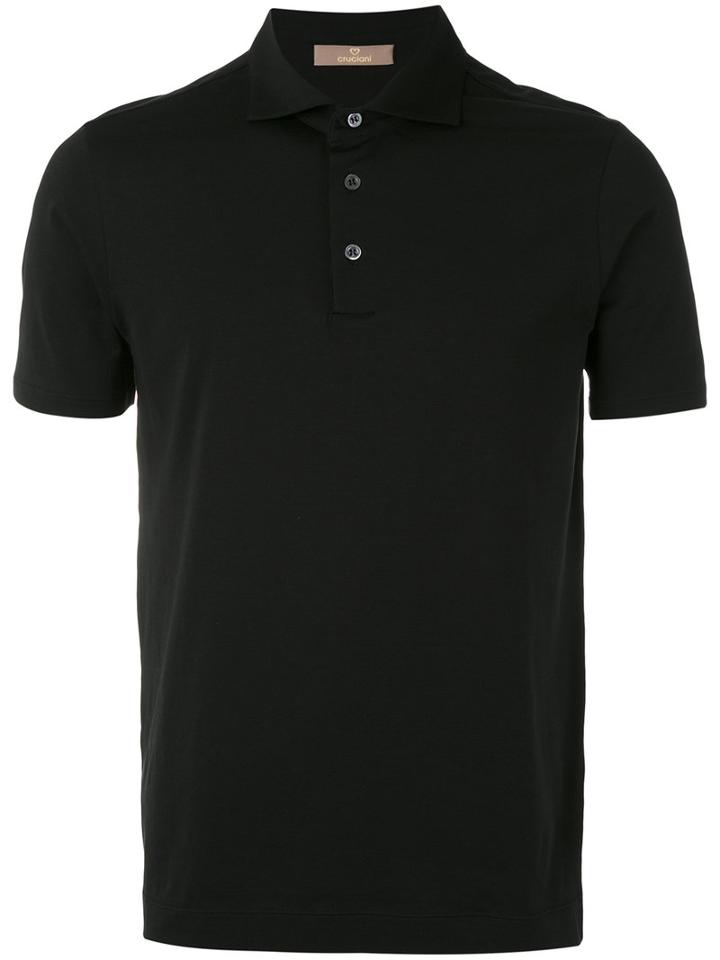 Cruciani - Classic Polo Shirt - Men - Cotton/spandex/elastane - 52, Black, Cotton/spandex/elastane