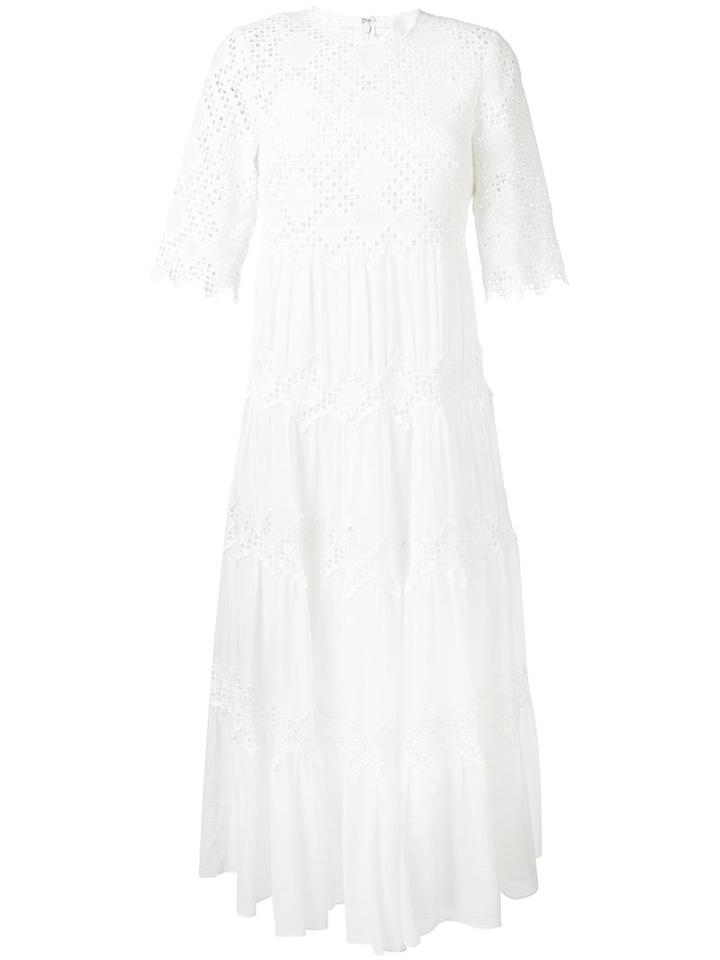 Zimmermann 'oleander' Lace Dress, Women's, Size: 2, White, Cotton/polyester/spandex/elastane