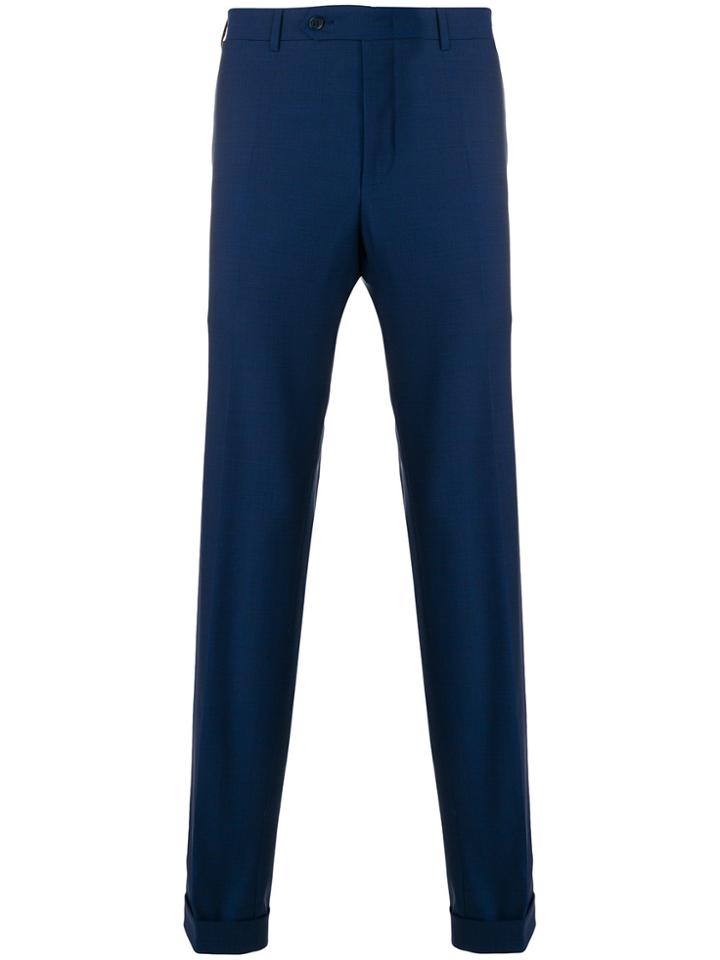 Canali Roll-up Hem Trousers - Blue