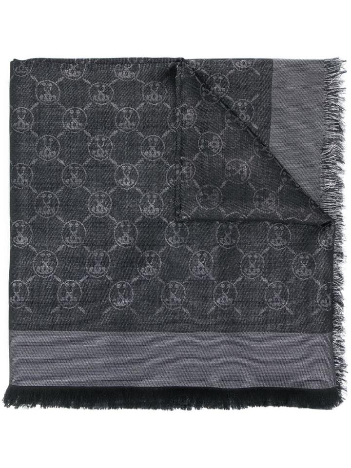 Moschino Double Question Mark Logo Scarf - Black