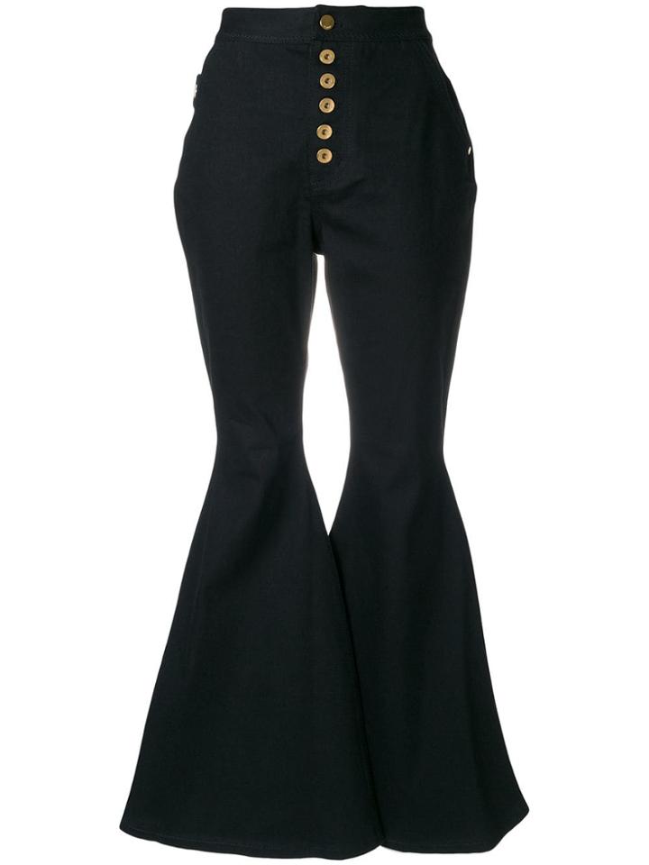 Ellery High Waisted Flared Jeans - Black