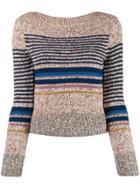 See By Chloé Horiztontal Stripes Sweater - Brown