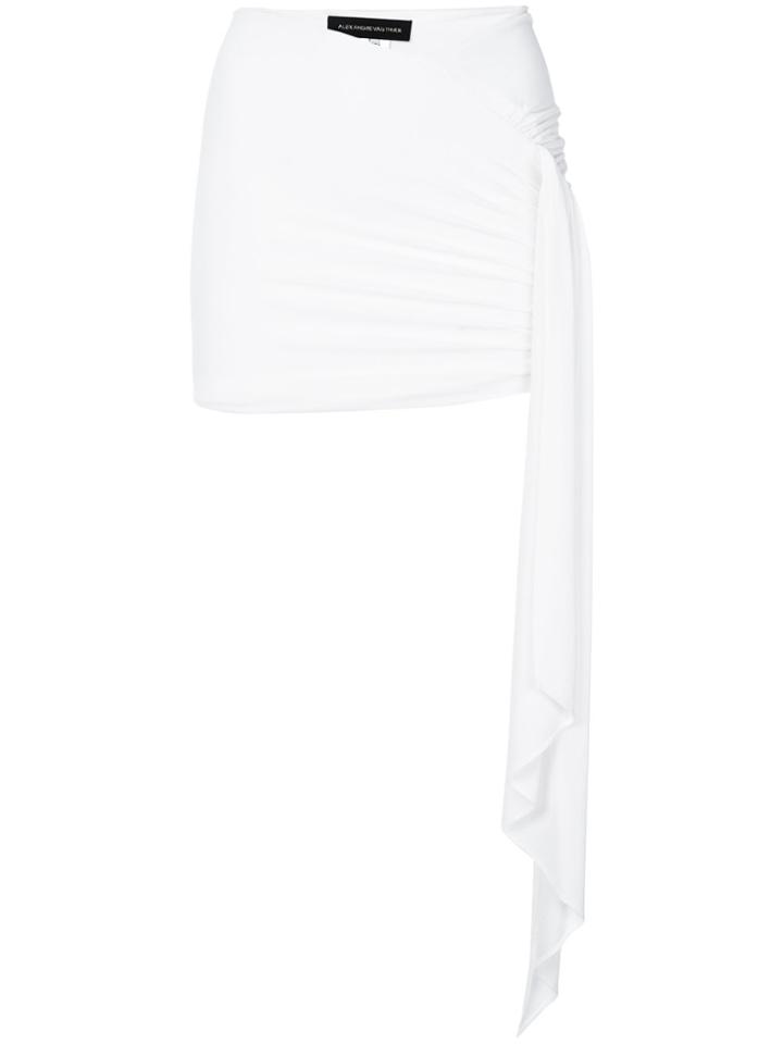 Alexandre Vauthier Draped Fitted Mini Skirt - White