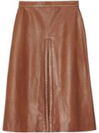 Burberry Box Pleat Mid-length Skirt - Brown