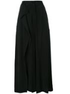 Isabel Benenato High-rise Palazzo Trousers, Women's, Size: 42, Black, Silk