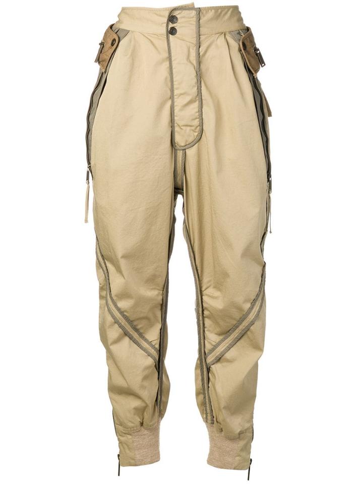 Dsquared2 Contrast Piping Tapered Trousers - Neutrals