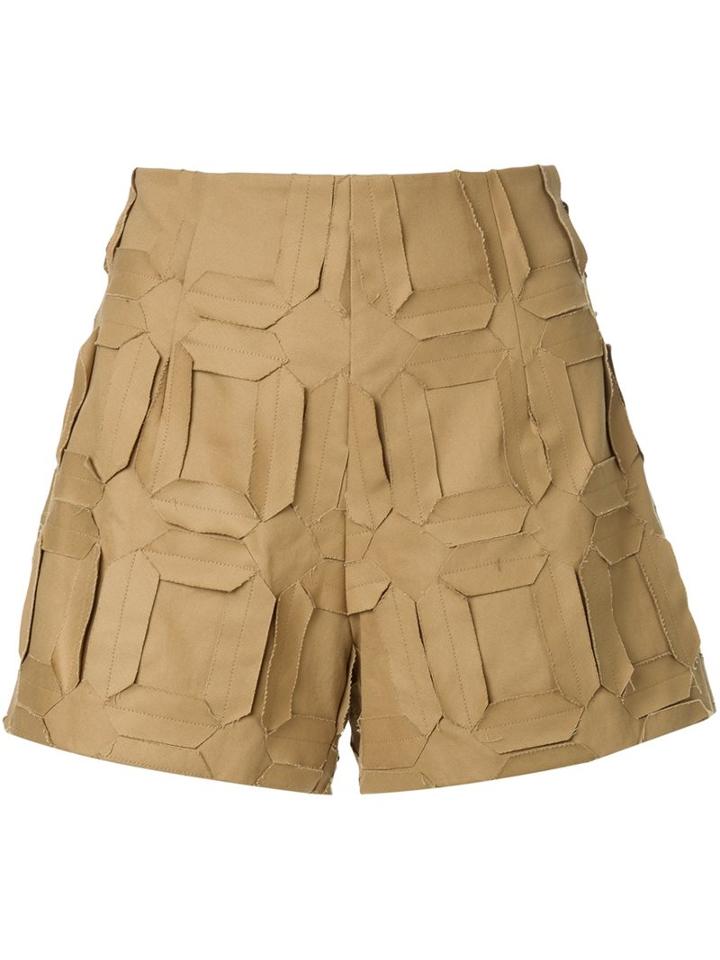 Manning Cartell Appliqué Shorts, Women's, Size: 6, Brown, Cotton
