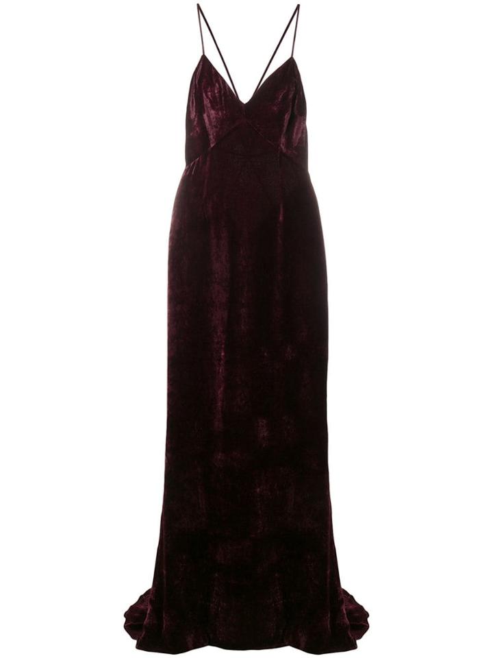 Stella Mccartney Paulina Velvet Dress - Red