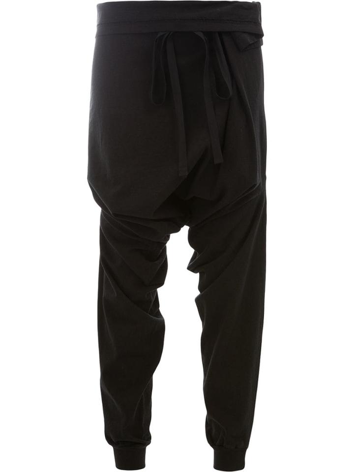Aganovich Drop Crotch Track Pants - Black