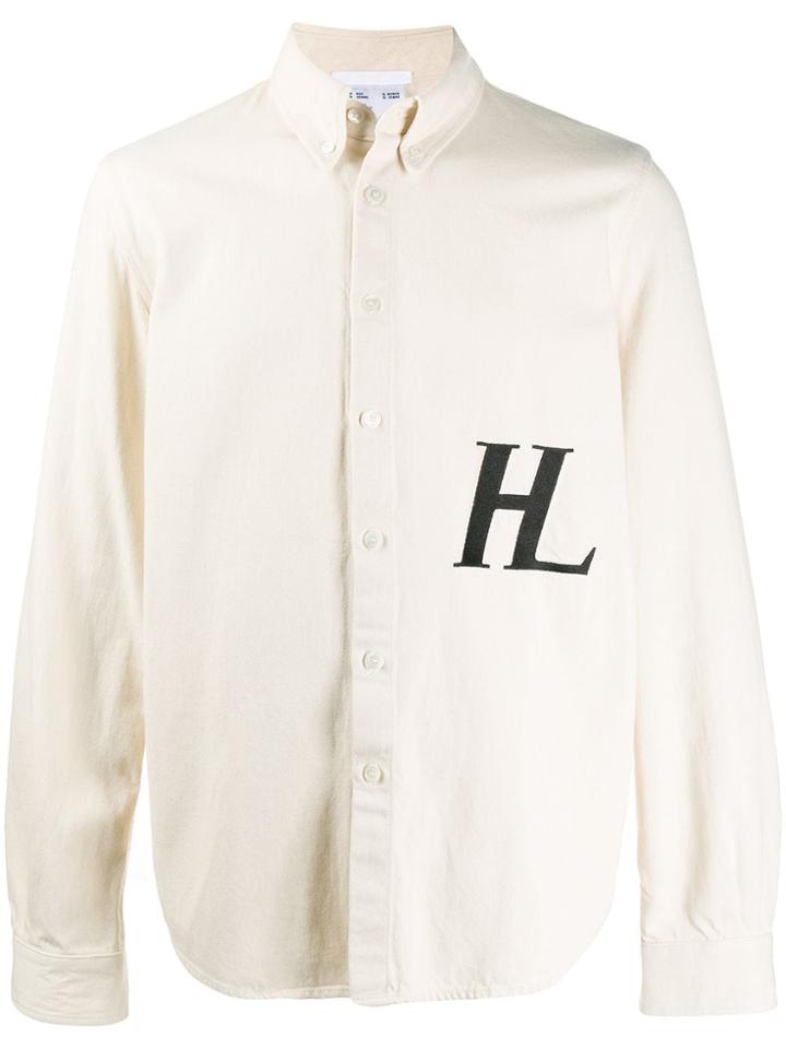 Helmut Lang Embroidered Logo Shirt - Neutrals