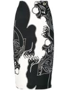 Cavalli Class Lion Print Pencil Skirt - Black