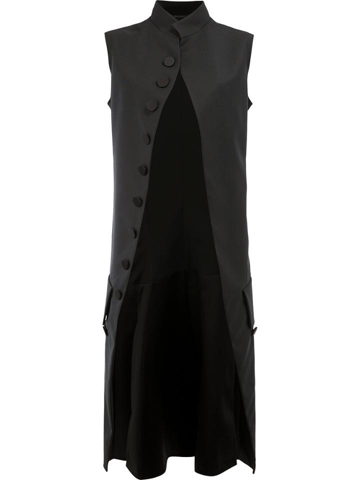 Maison Margiela Sleeveless Mid-length Coat - Black