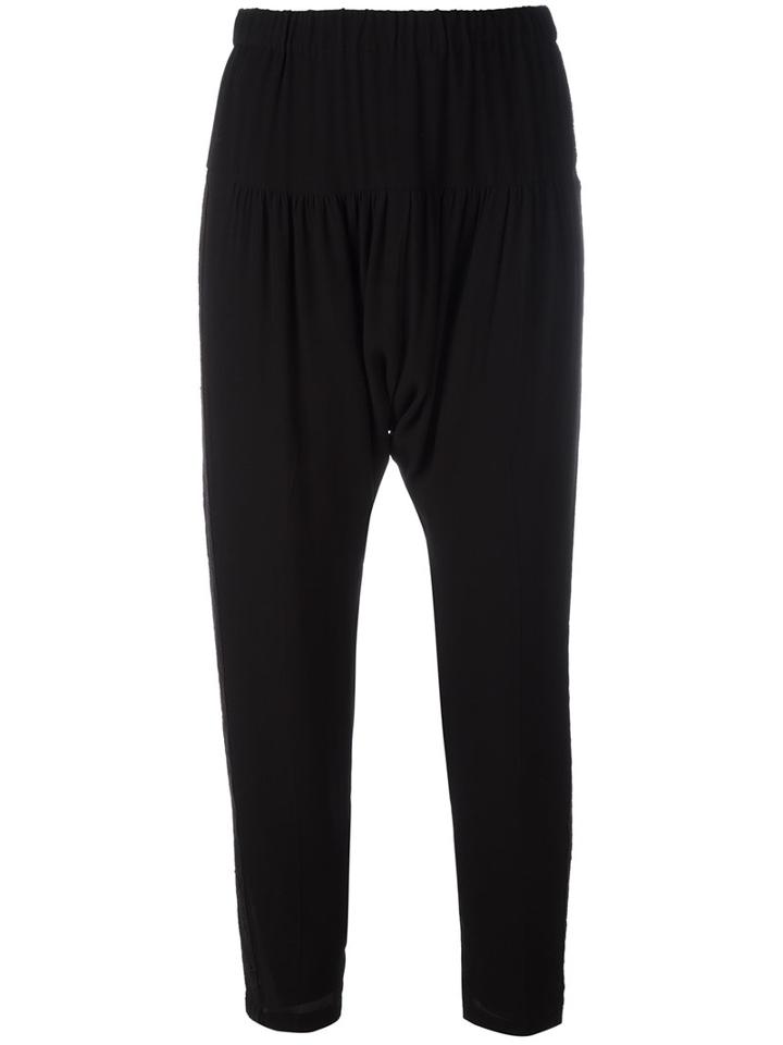Twin-set - Cropped Trousers - Women - Cotton/polyamide/viscose - 40, Women's, Black, Cotton/polyamide/viscose