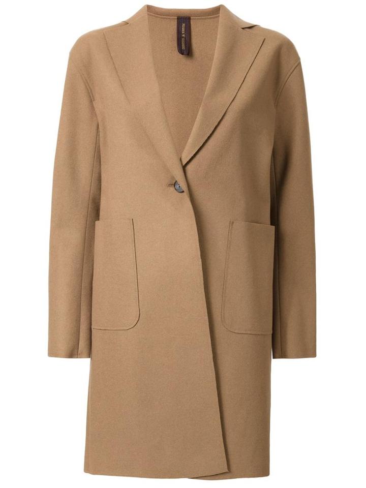 Miharayasuhiro Single Button Coat, Women's, Size: 40, Brown, Wool